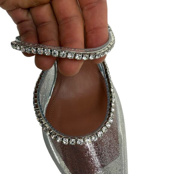 New Rare Amina Muaddi Gilda Crystals Pvc Transparent Mules Size 38 - Picture 11 of 11